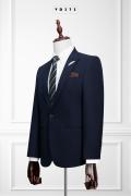 373 Bộ Vest Xanh Đen Dày 1 Nút #2